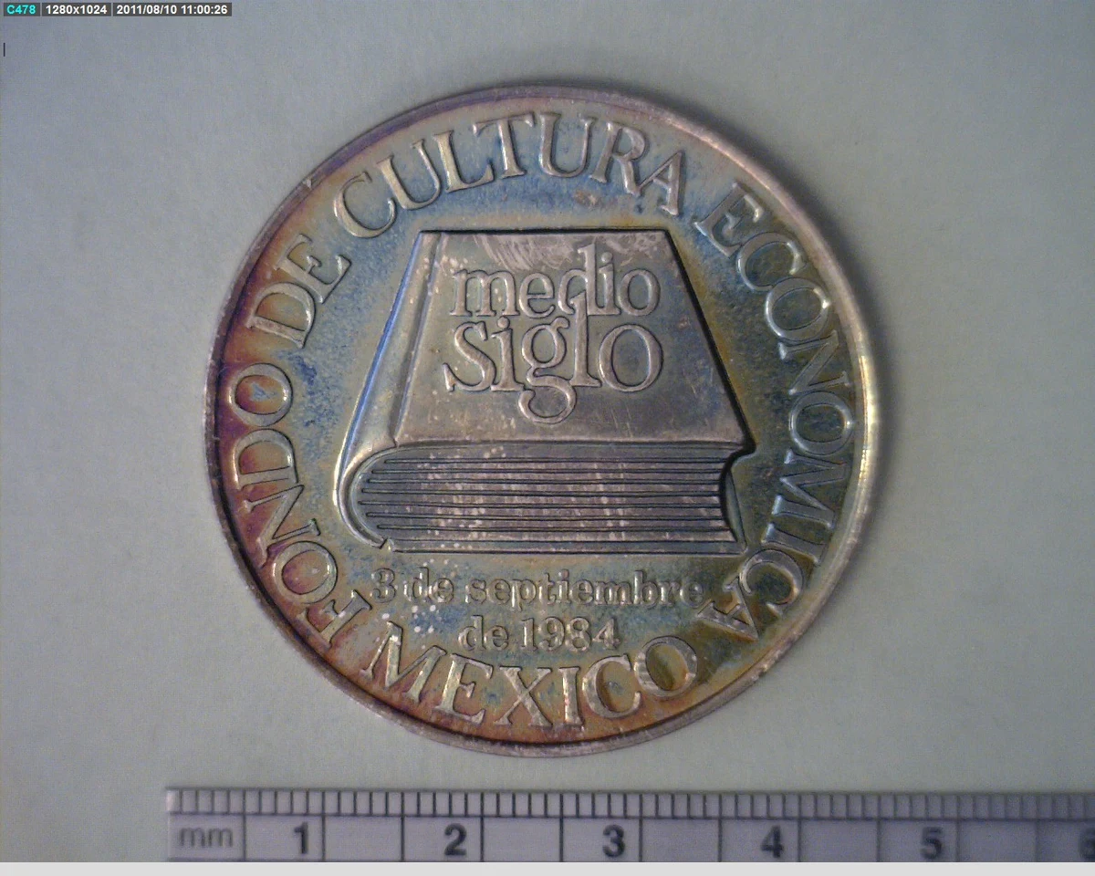 Medalla Fondo de Cultura Económica. 50 Aniversario (1984) (anverso)