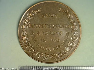 Medalla Gral. Pablo González. Unión Revolucionaria (1920)