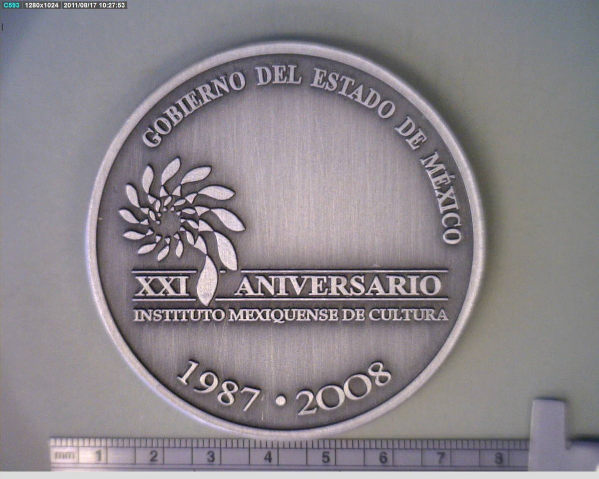 Medalla Instituto Mexiquense de Cultura. 21 Aniversario (2008) (anverso)