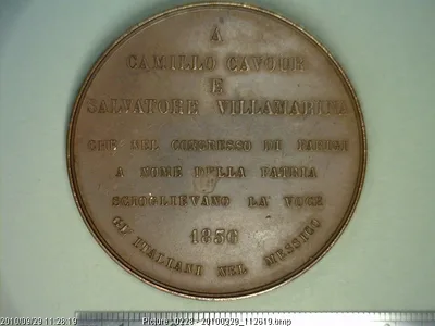 Medalla La Junta Cívica de México a Guillermo Prieto (1856)