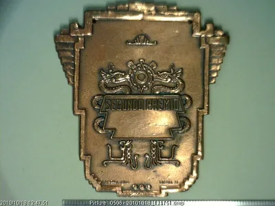 Medalla Mercado Abelardo L. Rodríguez. Perforada (1934)