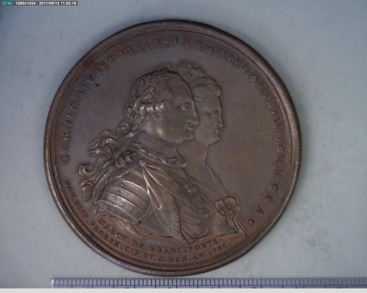 Medalla México. Estatua Ecuestre (1796) (anverso)