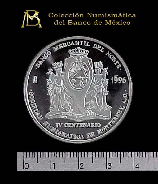 Medalla Monterrey. 400 Aniversario (1996) (anverso)