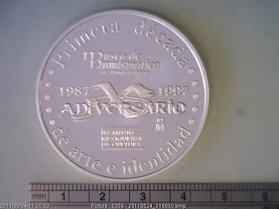 Medalla Museo Numismático de Toluca. 10 Aniversario (1997)