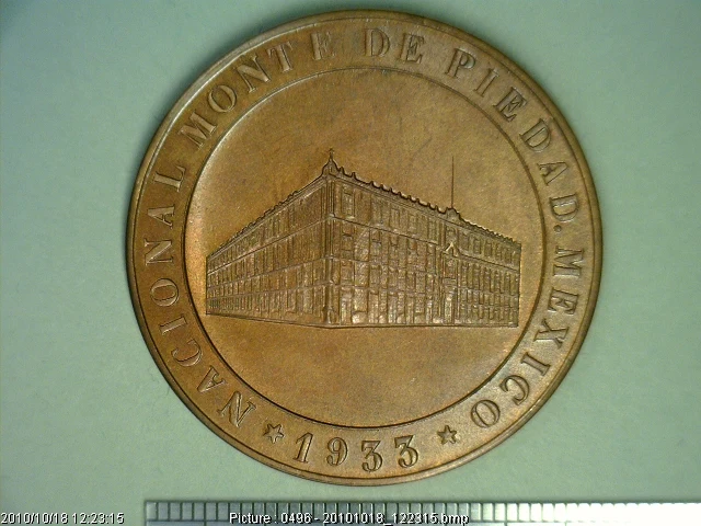 Medalla Nacional Monte de Piedad (1933) (anverso)