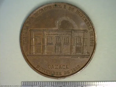 Medalla Oaxaca. Escuela Normal (1892)
