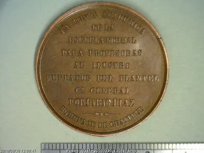 Medalla Oaxaca. Escuela Normal (1892)