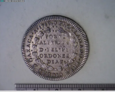 Medalla Oaxaca. Felipe Ordoñez Díaz (1789)