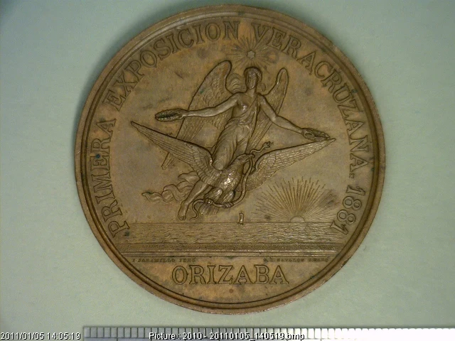 Medalla Orizaba. Exposición Veracruzana (1881) (anverso)