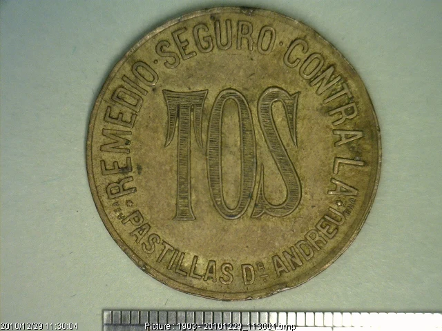 Medalla Pastillas del Dr. Andreu (anverso)
