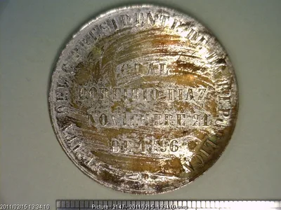 Medalla Porfirio Díaz. Ayuntamiento de Puebla (1896)