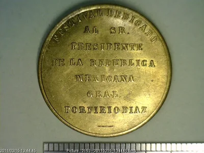 Medalla Porfirio Díaz. Comercio de Toluca (1897)