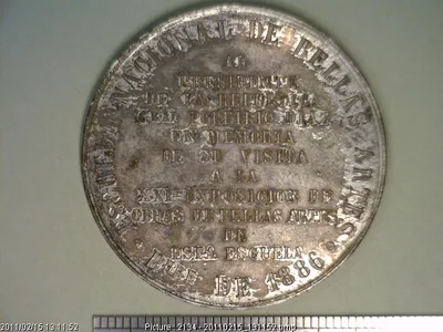 Medalla Porfirio Díaz. Escuela Nacional de Bellas Artes (1886)