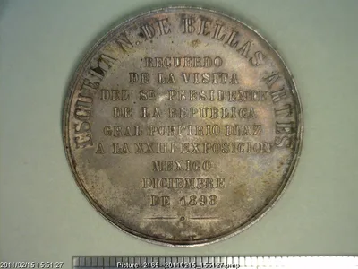 Medalla Porfirio Díaz. Escuela Nacional de Bellas Artes (1898)