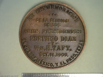 Medalla Porfirio Díaz - William Taft. Reunión (1909)
