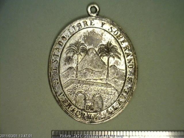 Medalla Premio. 1878. Estado de Veracruz (1878) (anverso)