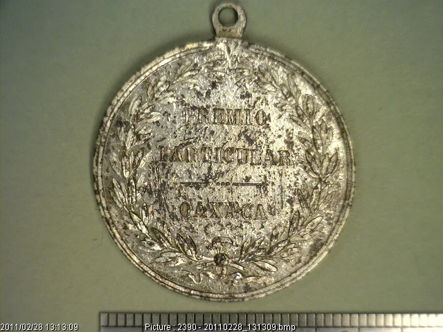 Medalla Premio particular. El Gral. Mariano Jiménez (1883) (anverso)
