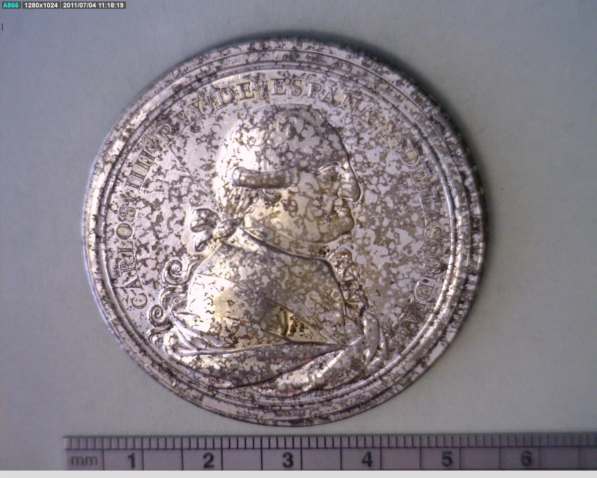 Medalla Puebla (1792) (anverso)
