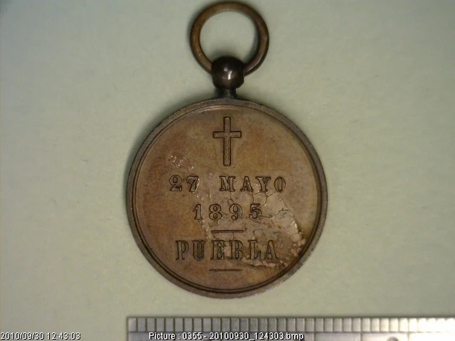 Medalla Puebla. Círculo Católico (1895) (anverso)