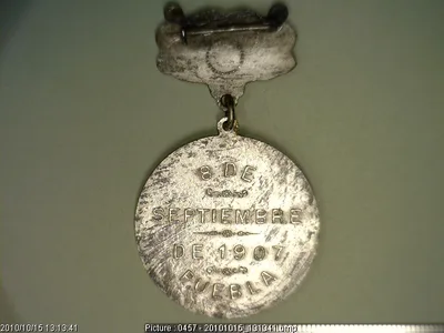Medalla Puebla. Exposición Nacional (1907)