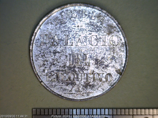 Medalla Puebla. Palacio Ejecutivo (1891) (anverso)