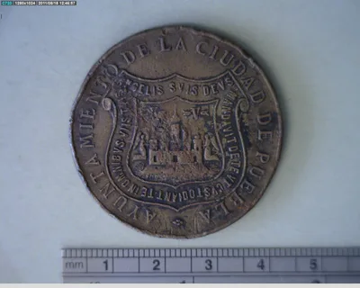 Medalla Puebla. Visita de Porfirio Díaz (1896)