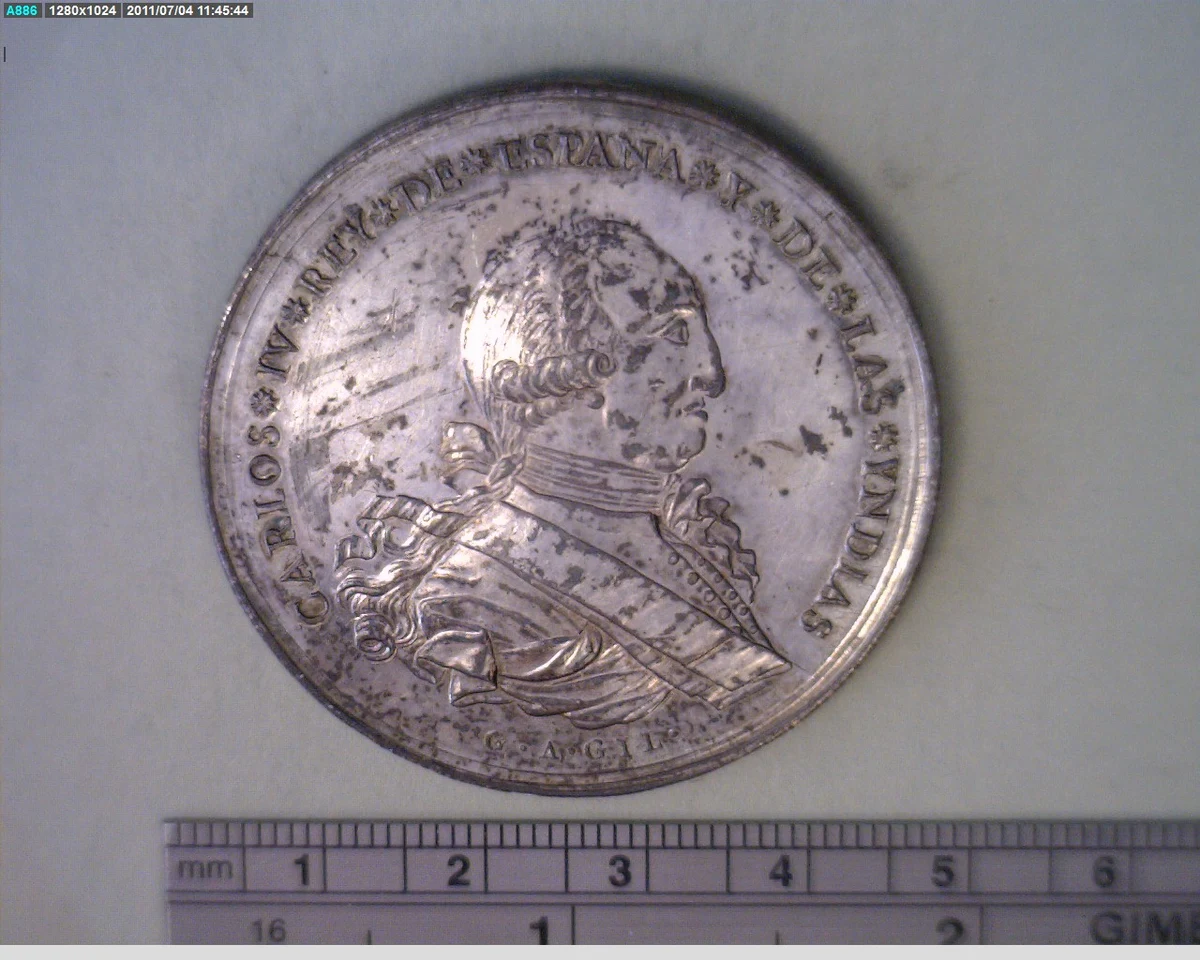Medalla Querétaro (1791) (anverso)