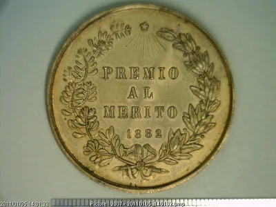 Medalla Querétaro. Exposición Industrial. Al mérito (1882)
