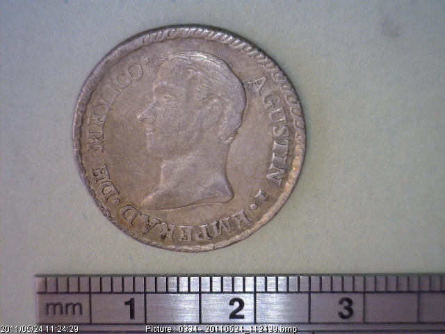 Medalla Quetzaltenango, Guatemala. Agustín I (1822) (anverso)