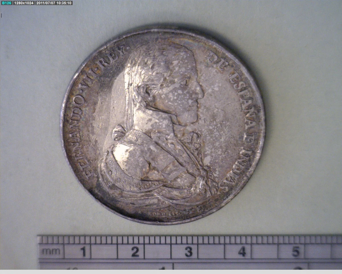 Medalla Real de Angangueo (1809) (anverso)