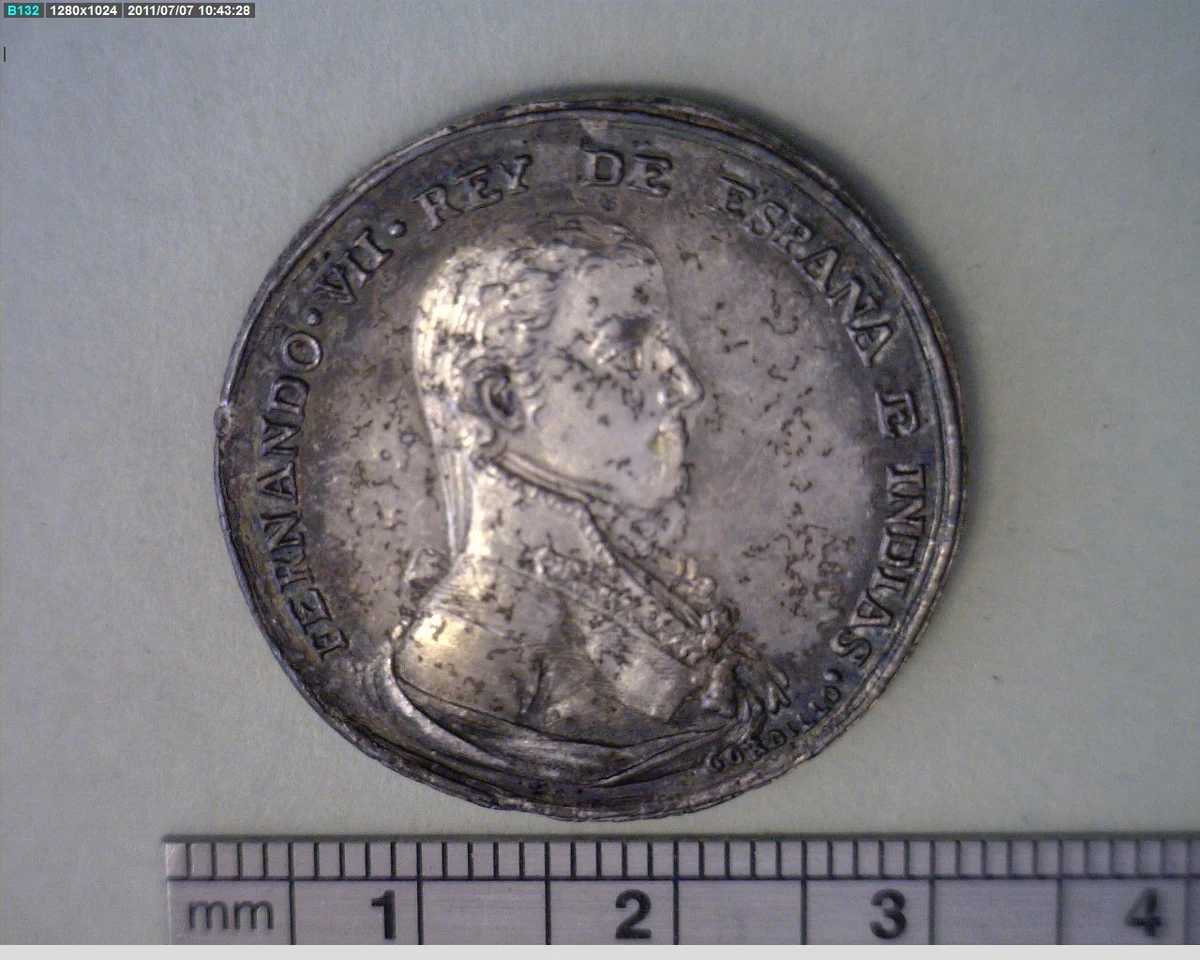Medalla San Francisco Ixtlahuaca (1809) (anverso)