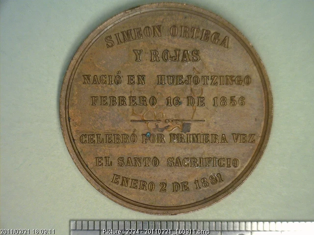 Medalla Simeón Ortega y Rojas (1899) (anverso)