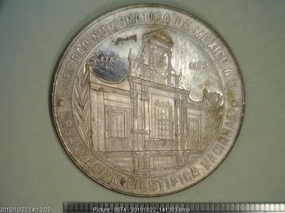 Medalla Sociedad Numismática de México. Escudo Nacional (1970)