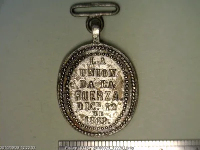 Medalla Sociedad Poblana de Artesanos (1869)