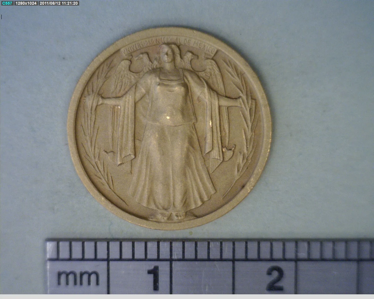 Medalla Universidad Nacional de México. Estuche. PRUEBA (1950) (anverso)