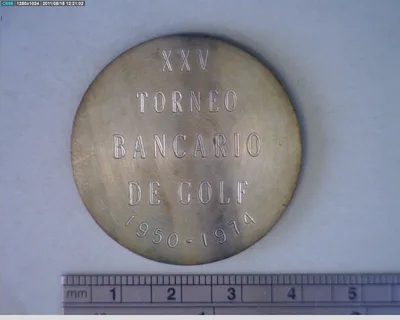 Medalla XXV Torneo Bancario de Golf (1974)