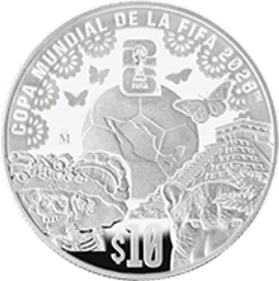 10 Pesos · 1 Onza Plata Mundial 2026 México (nacional)