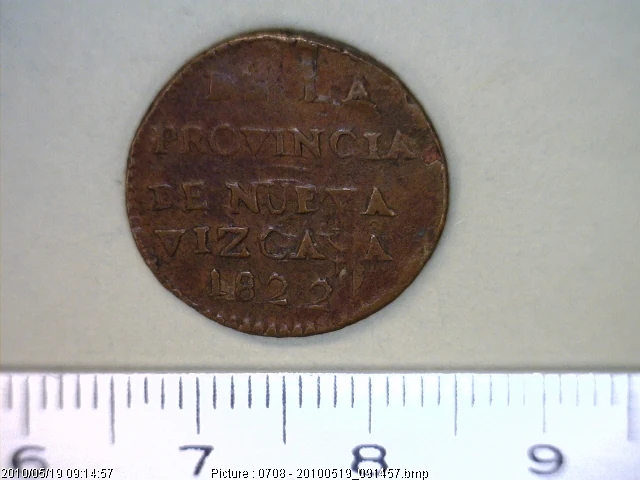 1/8 Real Agustín de Iturbide 1822 · Reverso