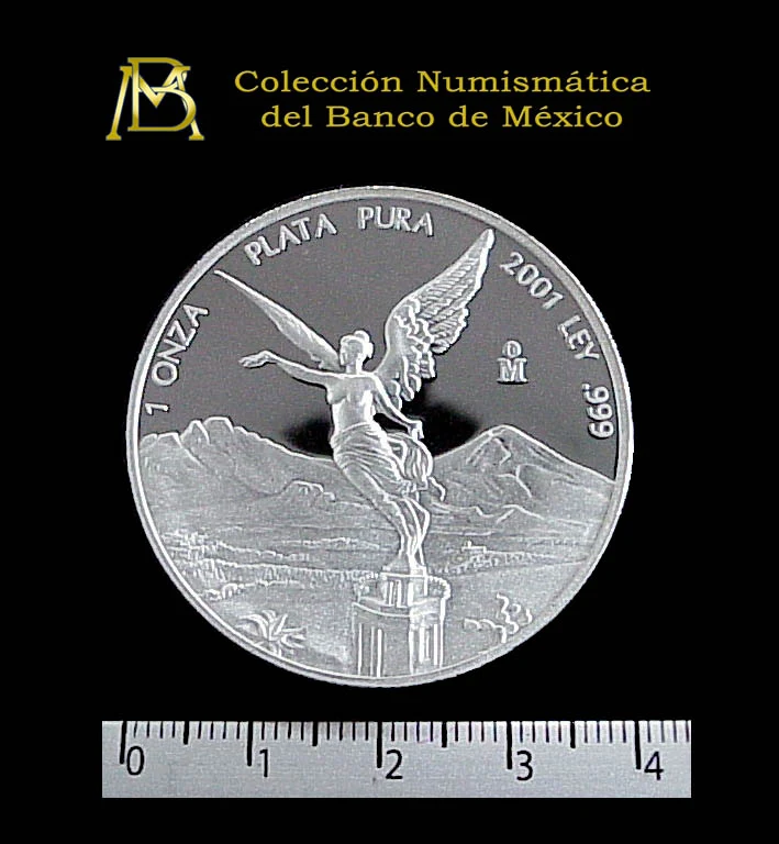 Onza Libertad Plata 2001 Proof · Reverso
