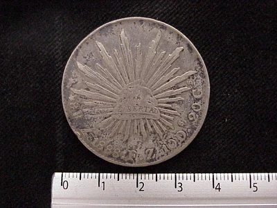 8 Plata 1888 . Inventario Banxico 10356 (reverso)