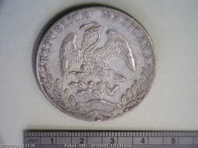 8 Plata 1889 . Inventario Banxico 10359 (anverso)