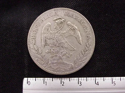 8 Plata 1893 . Inventario Banxico 10374 (anverso)
