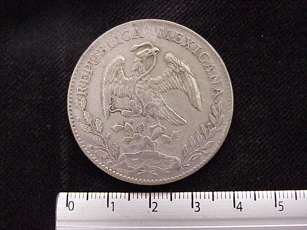 8 Plata 1893 . Inventario Banxico 10374 (anverso)