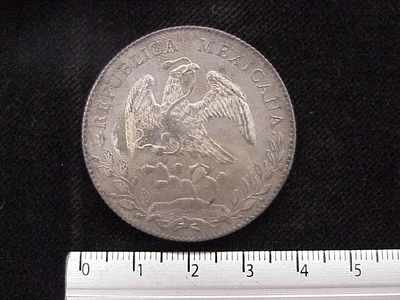 8 Plata 1895 . Inventario Banxico 10383 (anverso)