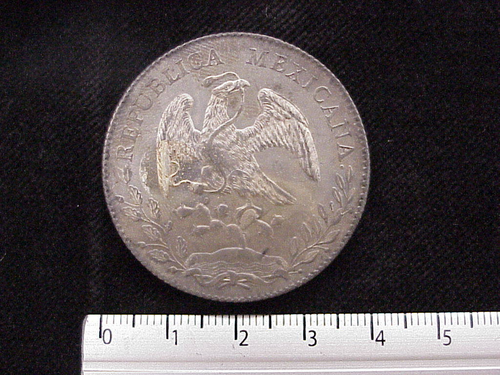 8 Plata 1895 . Inventario Banxico 10383 (anverso)