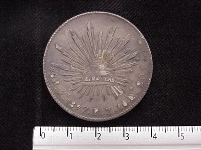 8 Reales Resplandor Zacatecas 1897