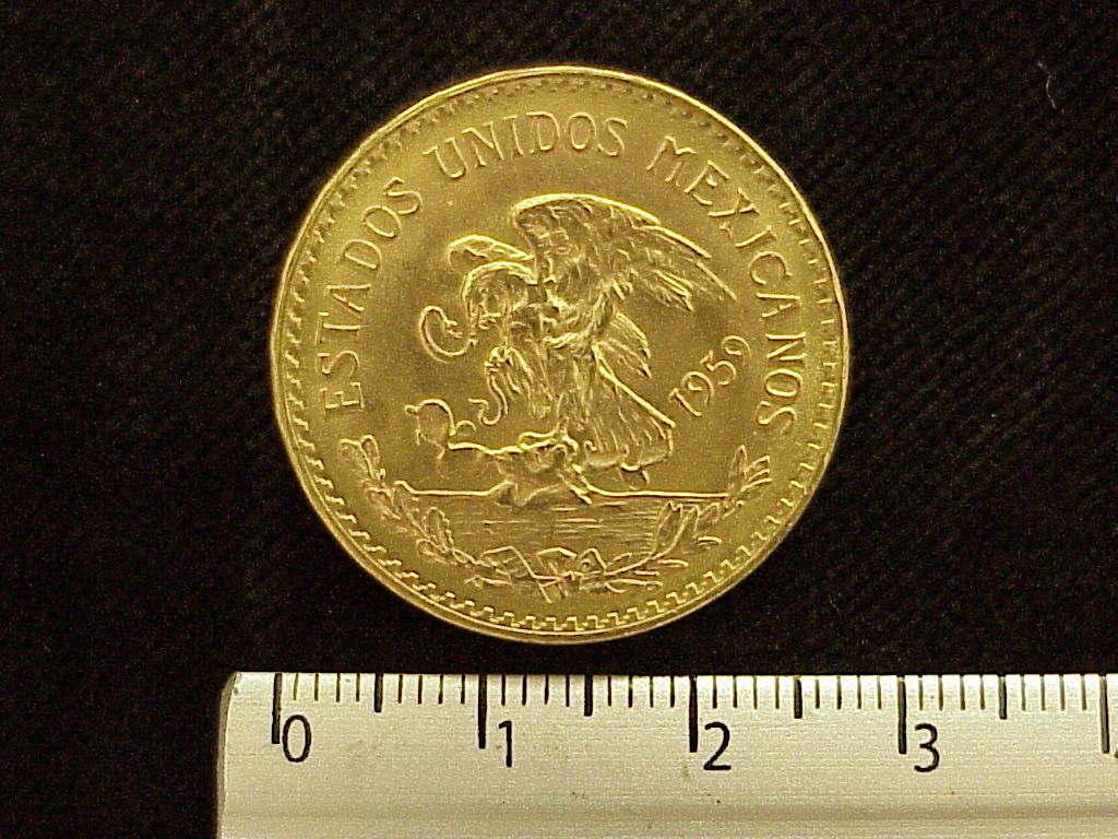 20 Pesos Azteca Oro 1959 (anverso)