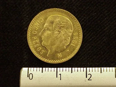 5 Pesos Hidalgo Oro 1955 (reverso)