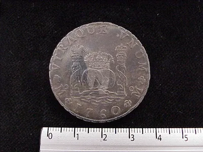 8 Reales Columnario Fernando VI Corona Imperial 1754-1760 Mo-MM (reverso 1760 inv 1142)