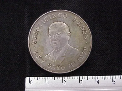 25 Pesos Plata 1972 (reverso)